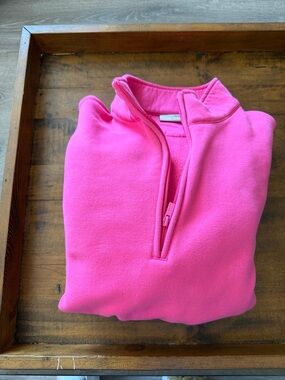 Comfort Women’s Quarter-Zip Fleece Pullover - Pink